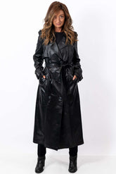 Women's leather coat Elana Black